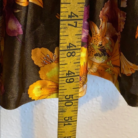 70’s style floral style empire waist dress - Picture 5 of 6